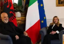 Fotolajm/ Vizita në Romë, Kryeministri Edi Rama ndan pamje nga takimi me Giorgia Melonin