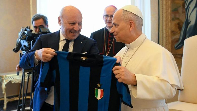Kampionët e Interit vizitë në Vatikan  Papa Leone XIV  Të rinjtë ju shohin si heronj  dëshmoni vlerat që keni