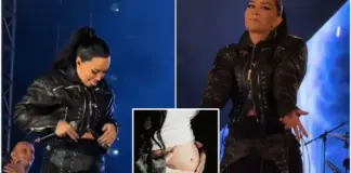 Dafina Zeqiri në pritje të fëmijës së dytë, surprizoi fansat gjatë koncertit madhështor në Tiranë