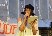 “Brezi im do ta shpëtojë këtë vend”, vajza e artistit Robert Aliaj flet në protestë: Mos lejoni politikën të ndotë lëvizjen tuaj