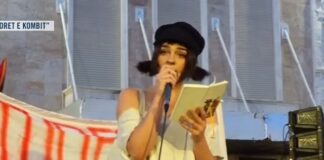 “Brezi im do ta shpëtojë këtë vend”, vajza e artistit Robert Aliaj flet në protestë: Mos lejoni politikën të ndotë lëvizjen tuaj