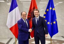 Ministri Hoxha takim me ish-Presidentin François Hollande: Franca rol thelbësor në përcaktimin e së ardhmes evropiane, zgjerim i bashkëpunimit dypalësh në nivelet më të larta