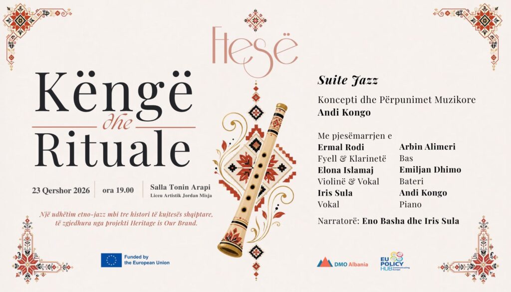  mKëngë dhe Rituale   suita jazz që sjell kujtesën shqiptare në skenë  Hyrja falas