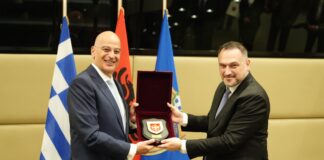 Ministri Nufi vizitë zyrtare në Athinë, mikpritet nga homologu grek, Nikos Dendias