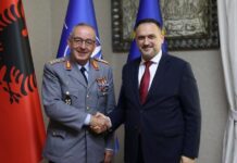 Ministri Nufi takim me gjeneralin Carsten Breuer: Me Gjermaninë forcojmë bashkëpunimin në fushën e mbrojtjes dhe sigurisë