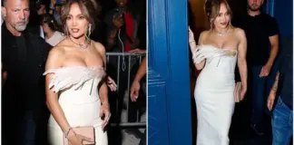Jennifer Lopez rrëmben gjithë vëmendjen në Paris, shkëlqen me dekoltenë dhe diamantet marramendëse