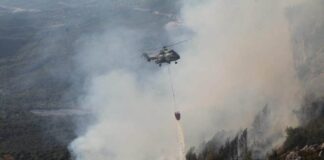Zjarri në Krujë, Nufi: I shkaktuar nga njeriu, 3 helikopterë po punojnë për shuarjen