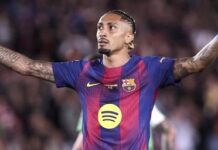 Raphinha, emërohet kapiten i ri i FC Barcelonës