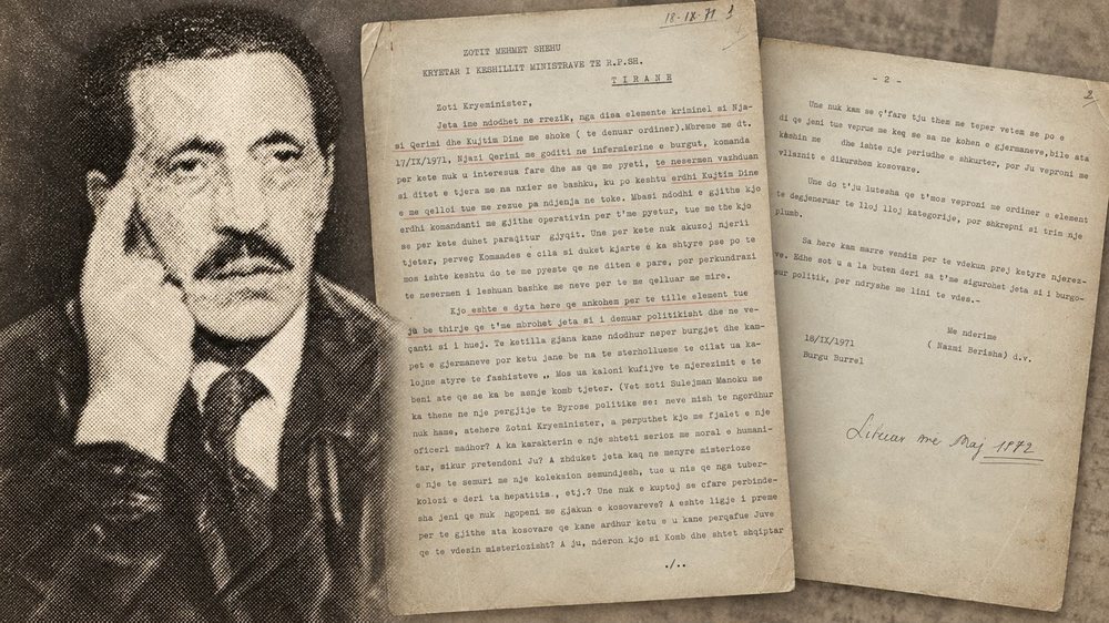  Nuk e kuptoj çfarë përbindëshash jeni që nuk ngopeni me gjakun e kosovarëve   Letra e Nazmi Berishës nga Burreli për Mehmet Shehun  dëshmia që rrëzon mitin komunist të  atdheut mëmë 