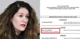 Dokumenti/ Vlora Hyseni ishte propozuar në gusht nga Franca për gradën “Kalorës” të Urdhrit Kombëtar të Meritës