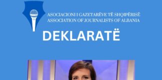 AGSH reagon pas deklaratave të Vlora Hysenit në drejtim të gazetares Klodiana Lala