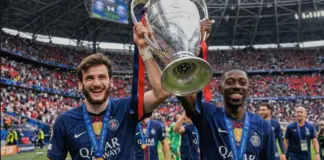 PSG zgjedh dyshen për “Topin e Artë”? Dembélé dhe Kvaratskhelia në qendër të fushatës