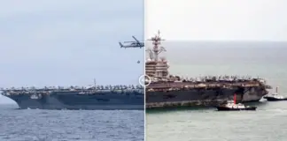 Aeroplanmbajtësja amerikane Abraham Lincoln mbërrin në Tajlandë e mbuluar nga ndryshku. Eksperti: Duhen 30 ditë për ta pastruar