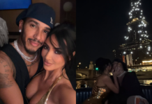 Kim Kardashian dhe Lewis Hamilton shkëmbejnë puthje pasionante nën ‘Kullën Eiffel’!