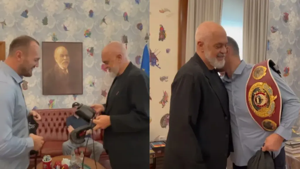  Shqiponja shqiptare që nuk njeh humbje   Rama pret në Kryeministri kampionin Nelson Hysa  Edhe unë me demokratin Zef Gjoni që 