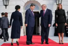 Vizita shtetërore e Xi Jinping në SHBA, presidenti kinez mbërrin në Shtëpinë e Bardhë, pritet nga Trump dhe Melania