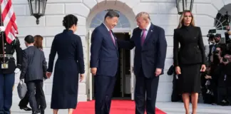 Vizita shtetërore e Xi Jinping në SHBA, presidenti kinez mbërrin në Shtëpinë e Bardhë, pritet nga Trump dhe Melania