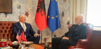 Takimi i Wendt me Ramën, postimi i Ambasadës amerikane: Diskutim për thellimin e bashkëpunimit në mbrojtje, tregti dhe luftën kundër krimit të organizuar