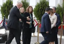 Të ftuarit në pritjen e ambasadorit të ri amerikan, Eric Wendt