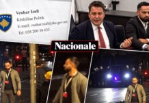 FOTO LAJM/ Zëdhënësi i qeverisë Kurti kapet në flagrancë në protestë në Tiranë, thotë se ishte si gazetar