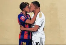 Barcelona-Real Madrid/ Yamal ‘puth’ Mbappe, muralesi që po ndez ‘El Clasico’